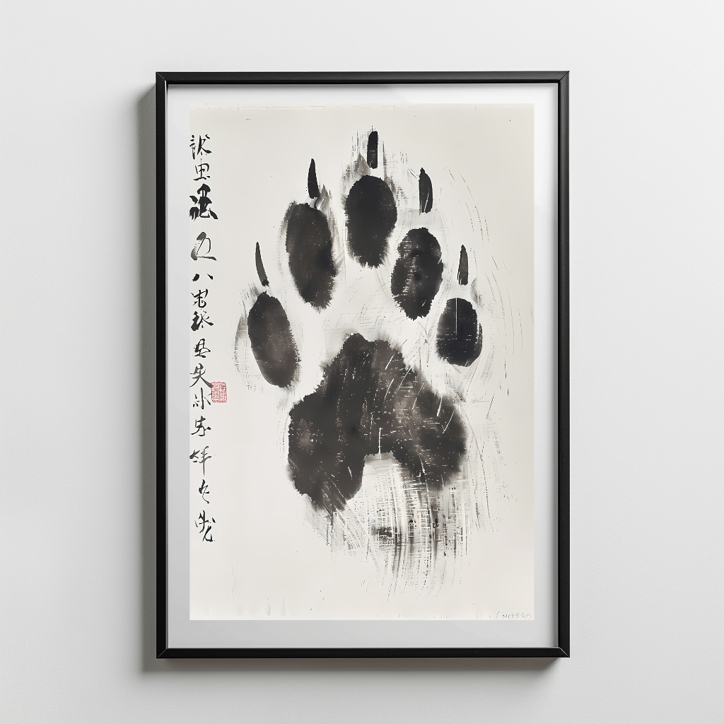 Poster Empreinte Panda